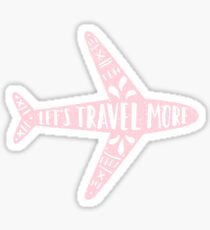 Let's travel more. Pink Sticker