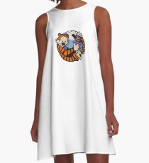 sleeping calvin hobbes A-Line Dress