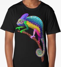 Chameleon Fantasy Rainbow Colors Long T-Shirt