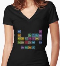 Adobe Table of Elements Women's Fitted V-Neck T-Shirt