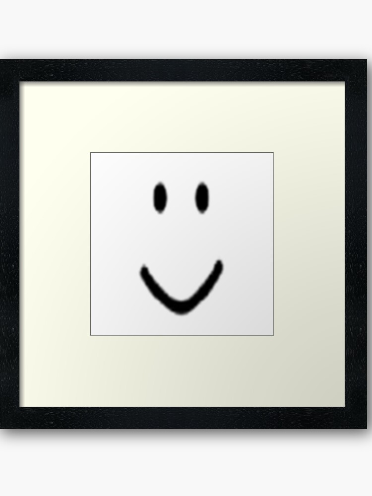 Roblox Default Noob Face Framed Print By Trainticket Redbubble - roblox default noob face framed print