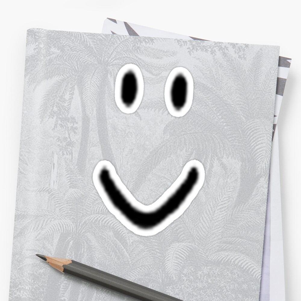 Roblox Default Noob Face Sticker By Trainticket Redbubble - roblox default noob face t shirt by trainticket redbubble