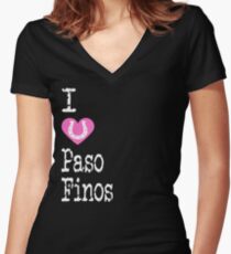 I Heart Pasofinos | Love Pasofino Horse Breeds Women's Fitted V-Neck T-Shirt