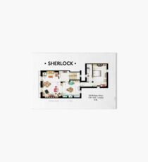 Lámina de exposición Floorplan of Sherlock Holmes apartment from BBCs