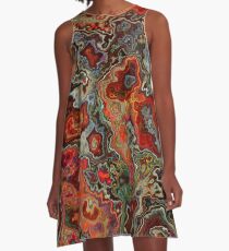Blutgeode A-Linien Kleid