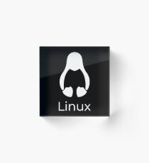 Tux Linux Acrylic Block