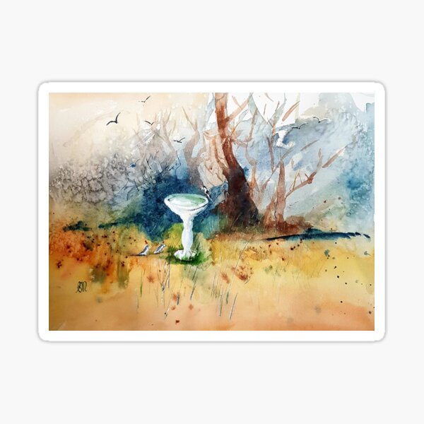 Bird Bath Sticker