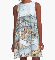 Vestido acampanado Panorámica de Génova