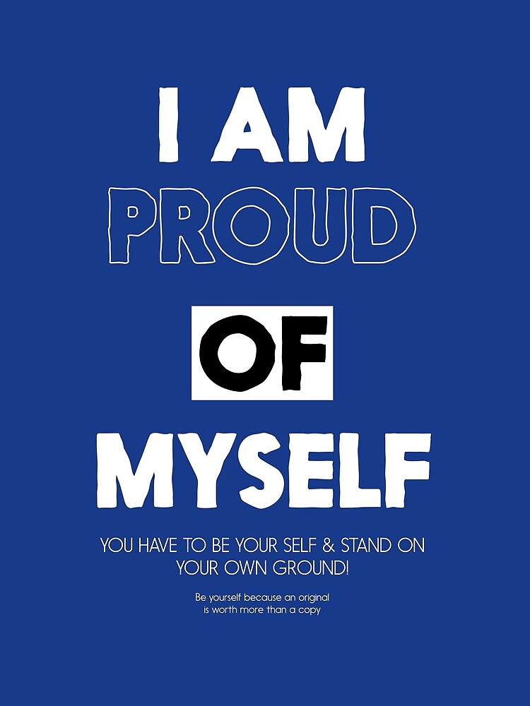 "i am proud of myself" Drawstring Bag by andrewJamil | Redbubble