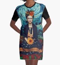 frida kahlo starry night Graphic T-Shirt Dress