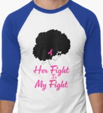 Breast Cancer Shirt For Men, Breast Cancer Shirt, Black Woman Shirt, Breast Cancer Awareness Shirt, Black Woman Tee, Pink Ribbon Shirt Men's Baseball Âľ T-Shirt