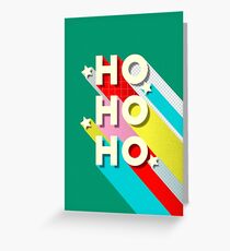 HO HO HO Christmas Typography Greeting Card
