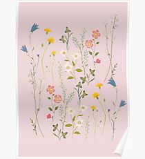 Dreamy Floral Pattern Poster