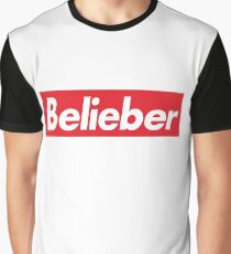 Belieber Skateboard Logo Graphic T-Shirt