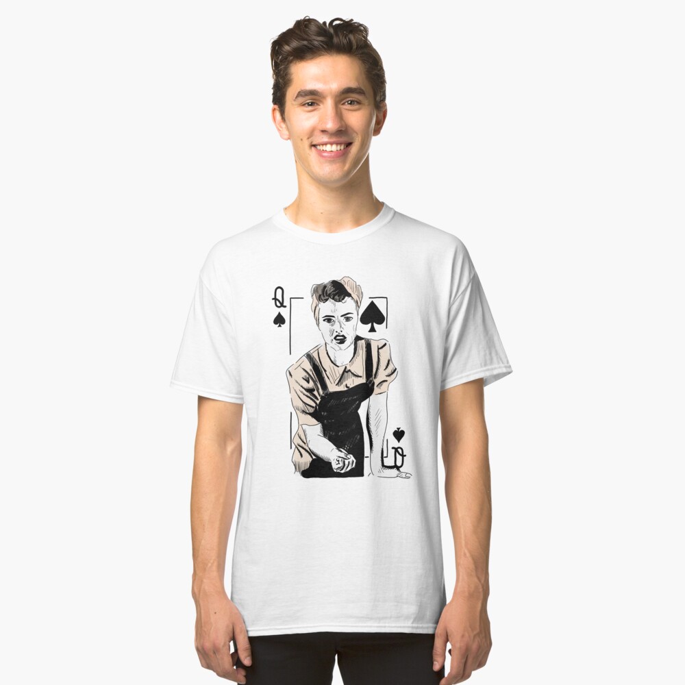 Wartime Land Girl Queen of Spades Classic T-Shirt