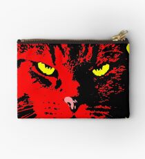 ANGRY CAT POP ART - RED YELLOW BLACK Studio Pouch