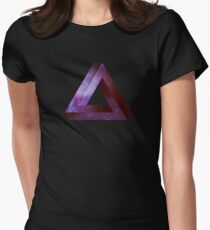 Infinite Penrose Triangle Galaxy Women's Fitted T-Shirt