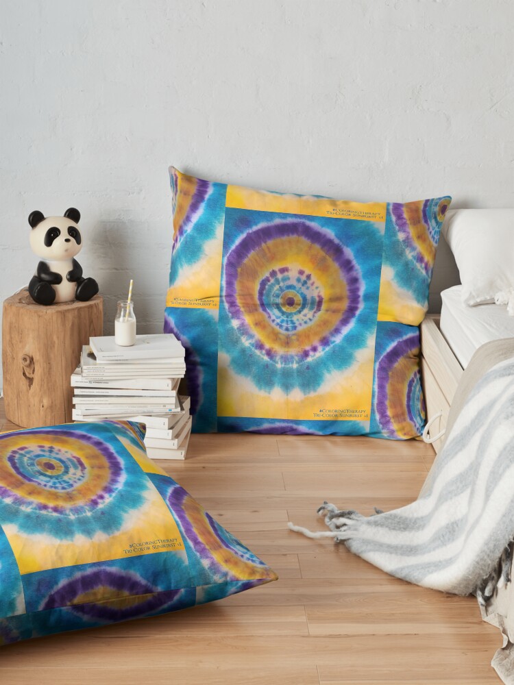 Alternate view of Tri-color Sunburst v1 Floor Pillow