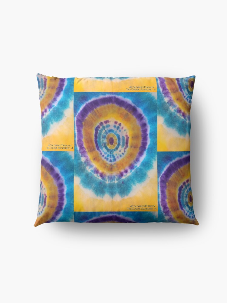 Alternate view of Tri-color Sunburst v1 Floor Pillow