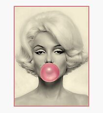 Lámina fotográfica MARILYN MONROE: Bubble Blowing Print