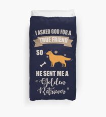 I Love My Golden Retriever Gifts Duvet Cover