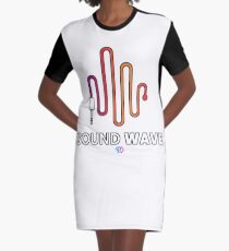SOUND WAVE Graphic T-Shirt Dress
