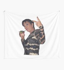 Kris Jenner Peace Sign Tapestry