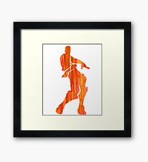 Orange Justice Fortnite Dance Shirt Sticker Print Framed Print