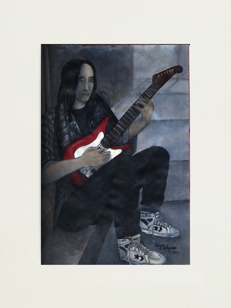 Alternate view of Red Guitar Photographic Print