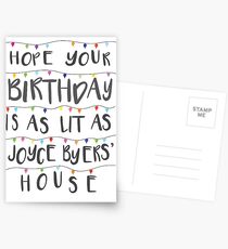Lit Birthday Card 2 (revised and better than ever) Postcards