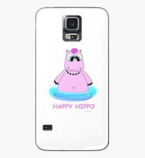 Glückliches Flusspferd, das ein Bad nimmt Hülle & Klebefolie für Samsung Galaxy