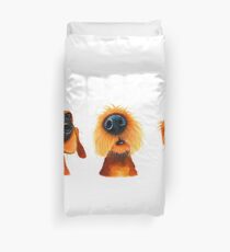 Nosy DoG PRiNT 'The PuPPY DoGS' Von Shirley MacArthur Bettbezug