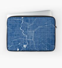 Indianapolis Map In Colts Colors Laptop Sleeve