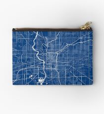 Indianapolis Map In Colts Colors Studio Pouch