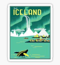 ICELAND : Vintage Travel and Tourism Advertising Print Sticker