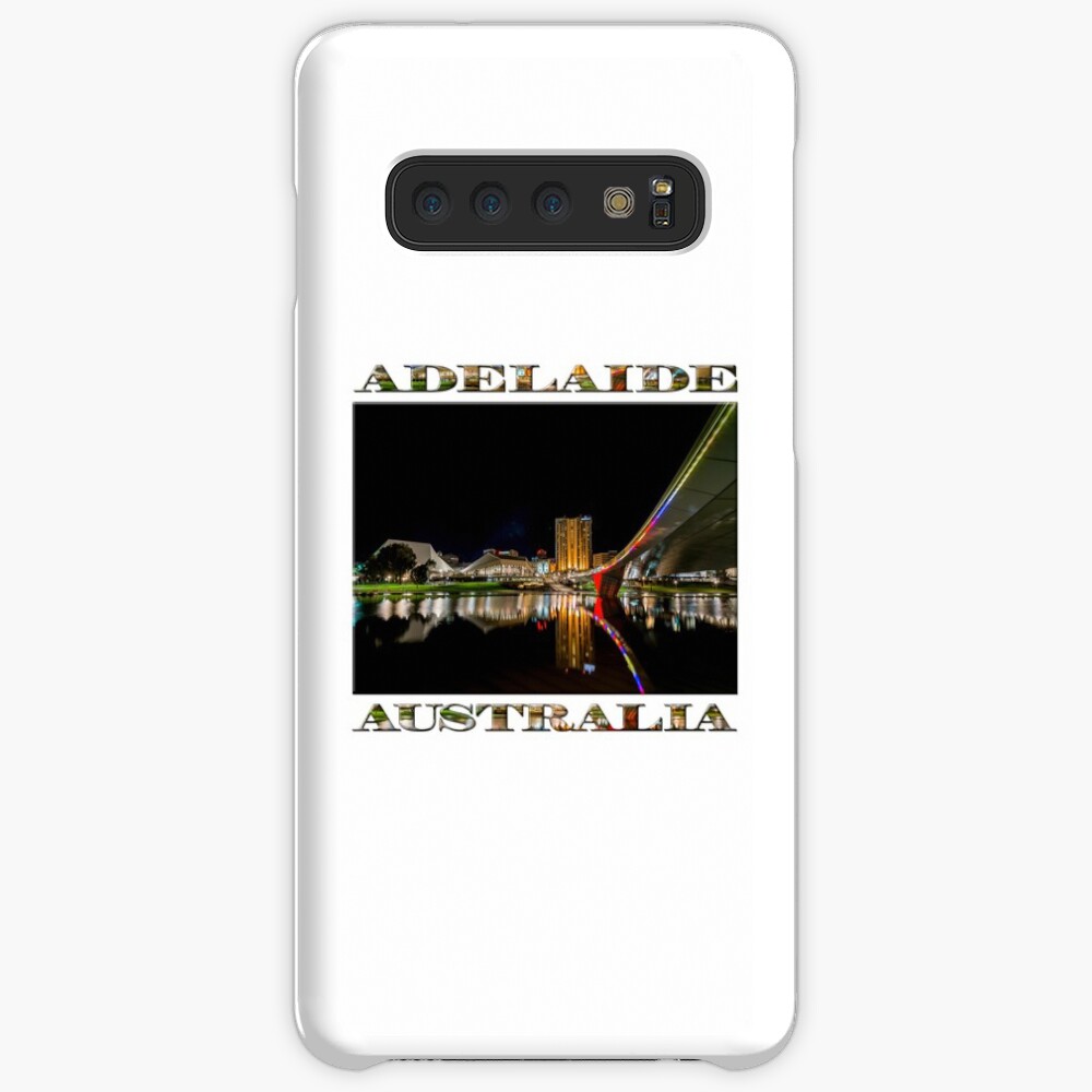 Adelaide Riverbank at Night (poster on white) Case & Skin for Samsung Galaxy