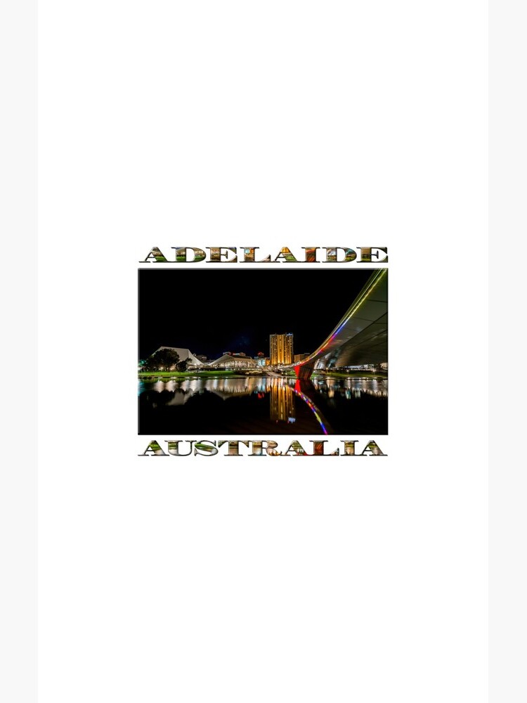 Adelaide Riverbank at Night (poster on white) by RayW