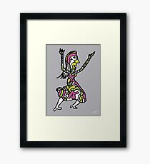 Dancer in gray Framed Print