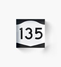 New York State Route NY 135 | United States Highway Shield Sign Acrylic Block