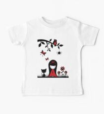 Little Red Ribbon Head Baby Tee