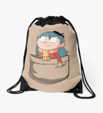 Hilda in the pocket Drawstring Bag