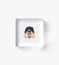 Dr. Disrespect flick off Acrylic Block