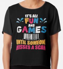 Funny Postman T-Shirt Postal Worker Gift Misses A Scan Chiffon Top