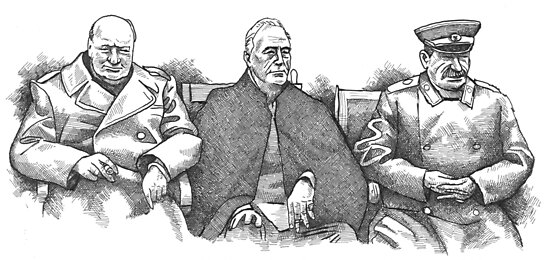"Yalta Conference 1945" Poster by MacKaycartoons | Redbubble