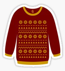 Red Christmas Sweater Sticker