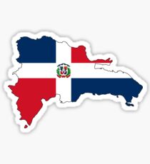 Dominican Republic flag map Sticker