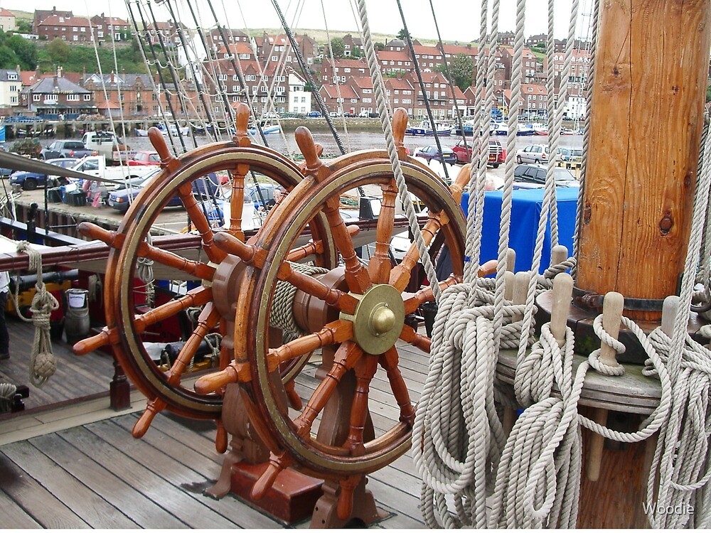 "Grand Turk double ship's wheel" by Woodie Redbubble