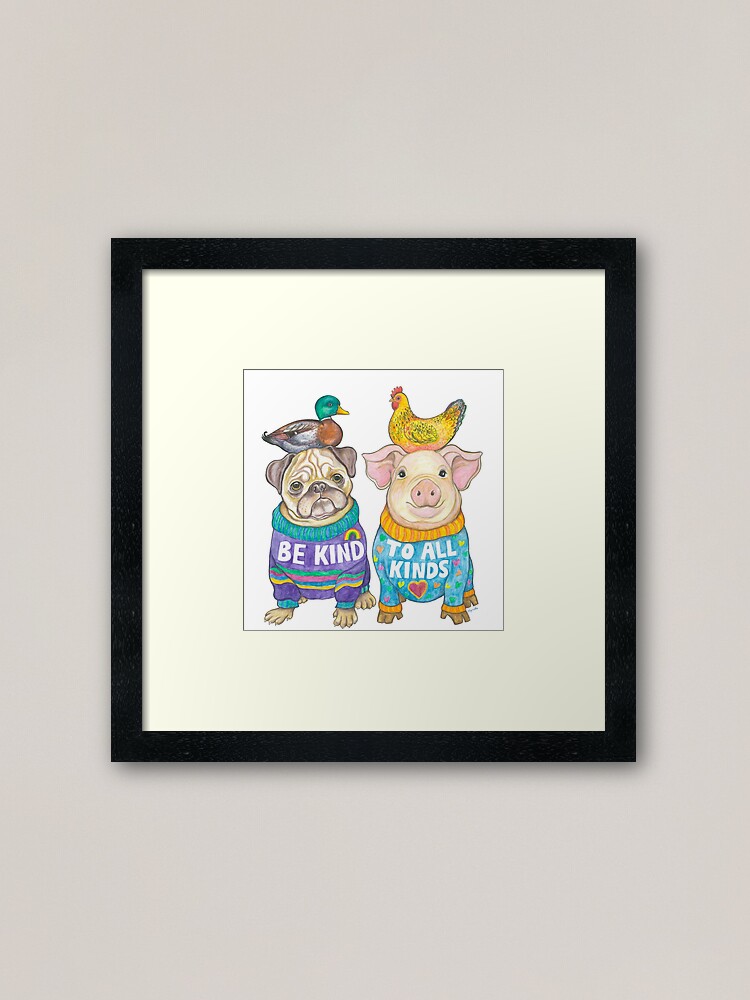 Alternate view of Be Kind to All Kinds Framed Art Print