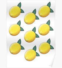lemon boy pattern Poster