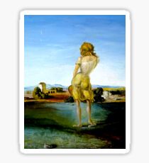 MÄDCHEN MIT CURLS: Jahrgang 1926 Dali Print Sticker